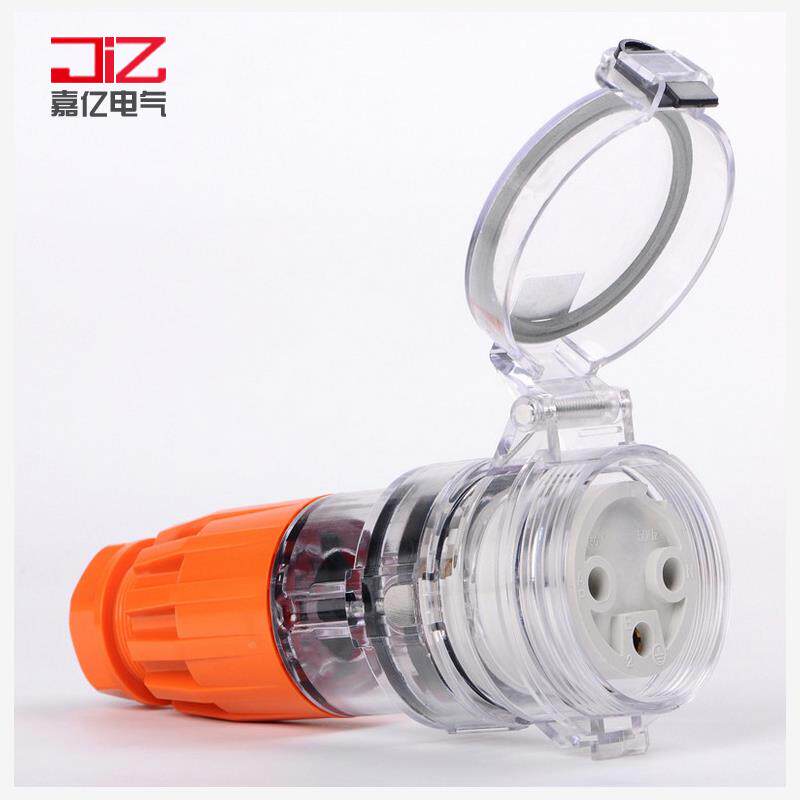 新款防暴雨连接器3芯32A澳标工业耦合器户外圆形工业防水插座包邮