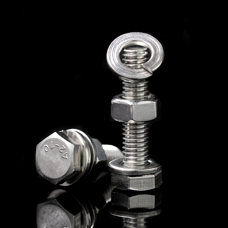 不锈钢外六角螺栓丝母平