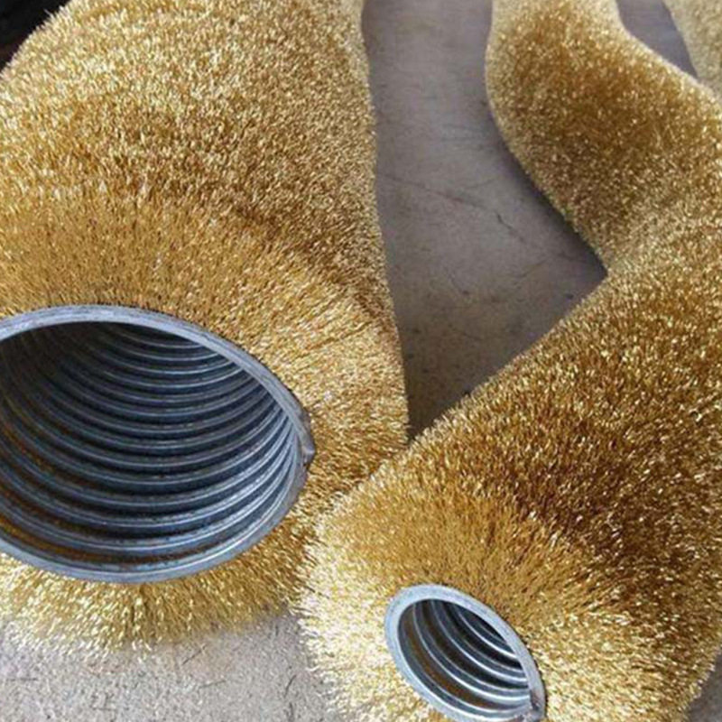 工业抛光除锈打磨镀铜毛刷辊金属拉丝刷辊生产筛沙机筛网钢丝刷辊