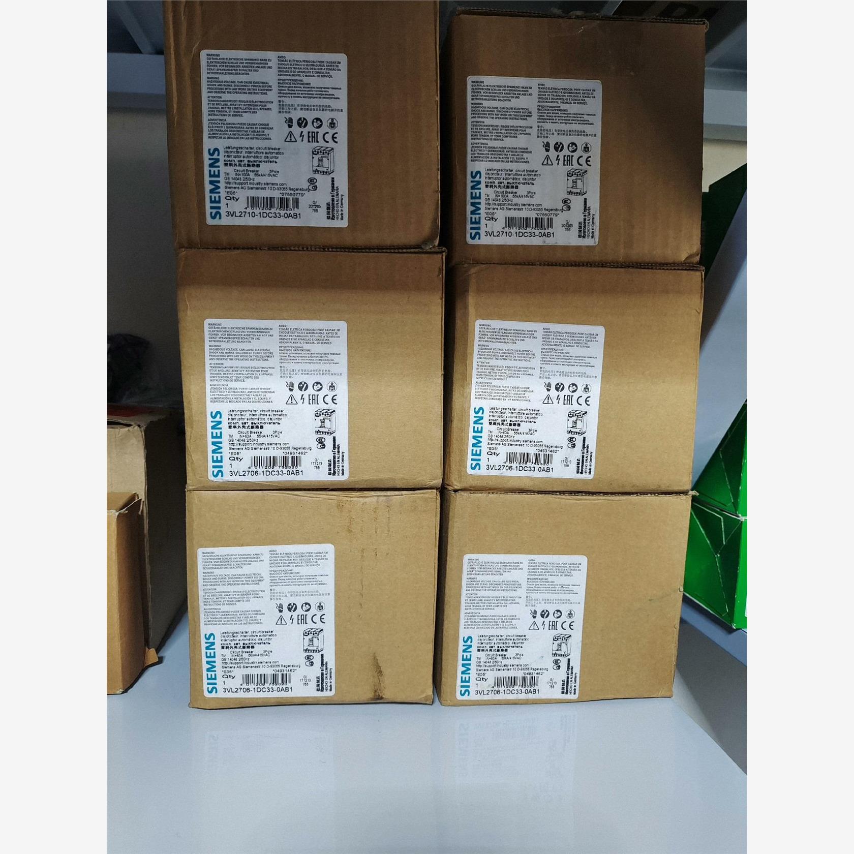 原装进口西门子VL160塑壳断路器3VL2710-1DC33议价