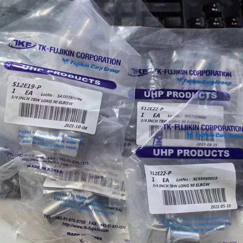 韩国TKF-FUJIKIN加长焊接弯头 3/4自动焊弯头S12E19-P S12E22-P