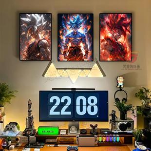 七龙身布HSY珠悟空l龟仙人装饰画电竞房间酒店置网咖健房挂画灯光