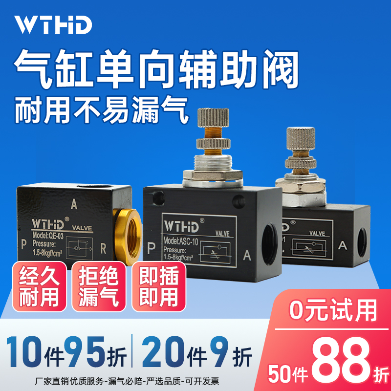 WTHD维腾鸿雕QE-01/RE/ASC/KLA/ST/单向节流阀排气阀流量控制阀