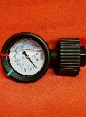 hfdy 黑色塑料外壳防震压力表 内螺纹4分 全包塑0-10kg140psi