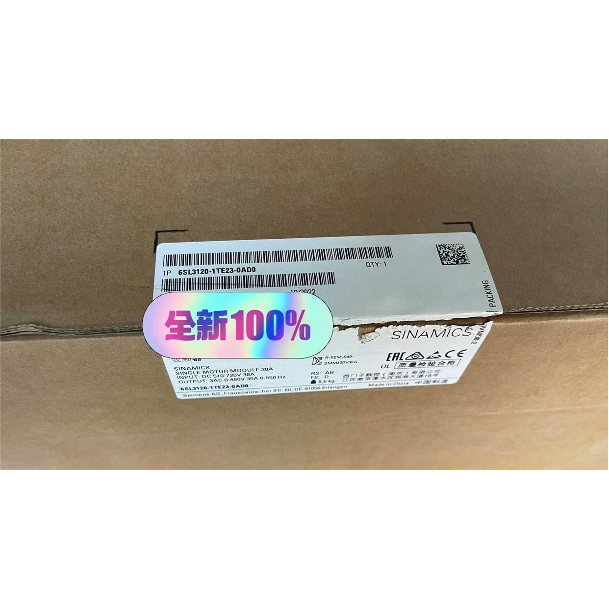 释迦自动化6SL3120-1TE23-0AD0驱动闲置6SL312