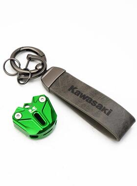 适用摩托车ZX4R ZX4RR 2023年款改装铝合钥匙壳钥匙绳带扣