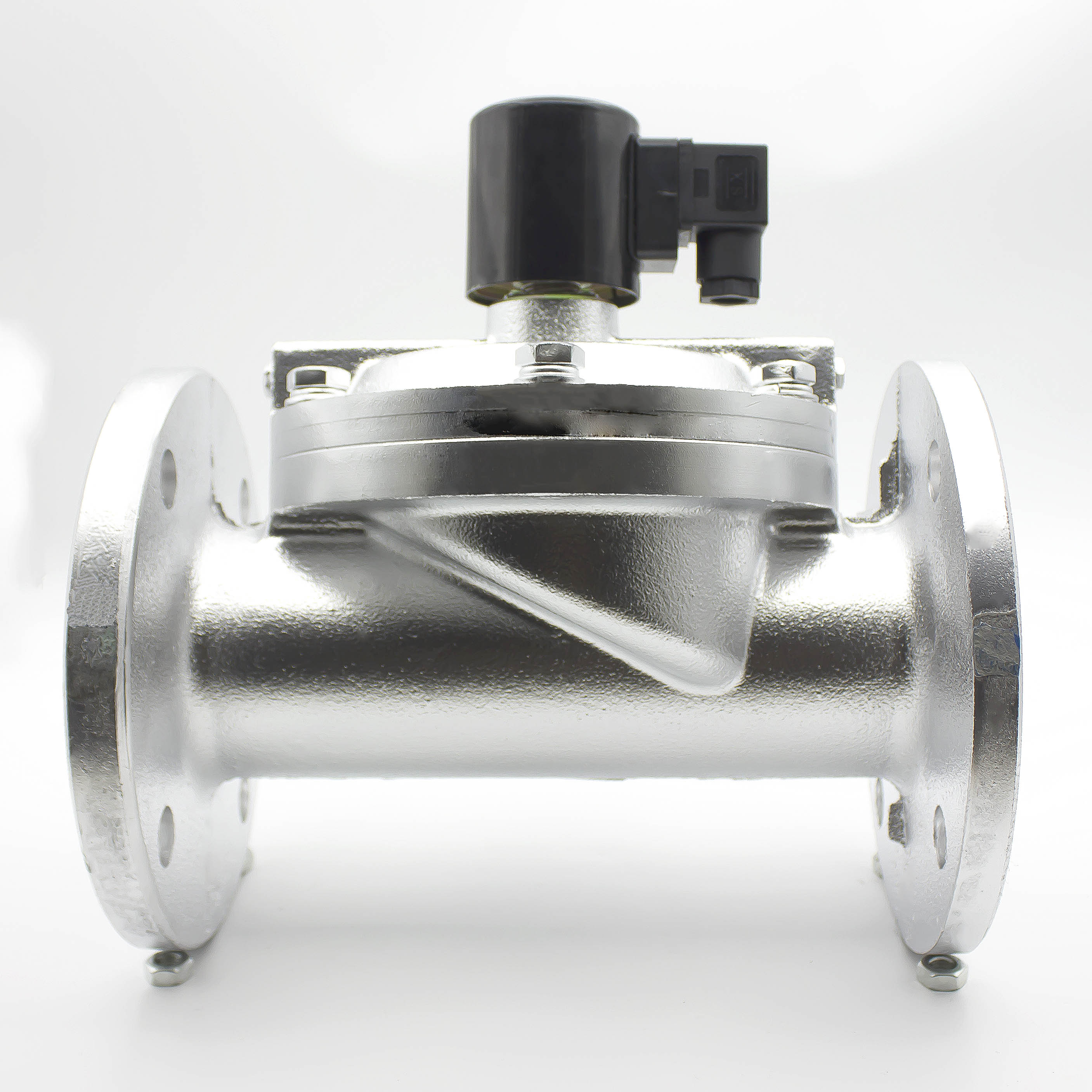 欣盛常闭电磁阀DN65 80 100冷热水法兰式铸铁回水补水通电开水阀