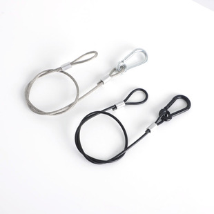 包胶不锈钢丝绳两头压制钢丝威亚防坠落安全绳舞台灯音响保险绳子