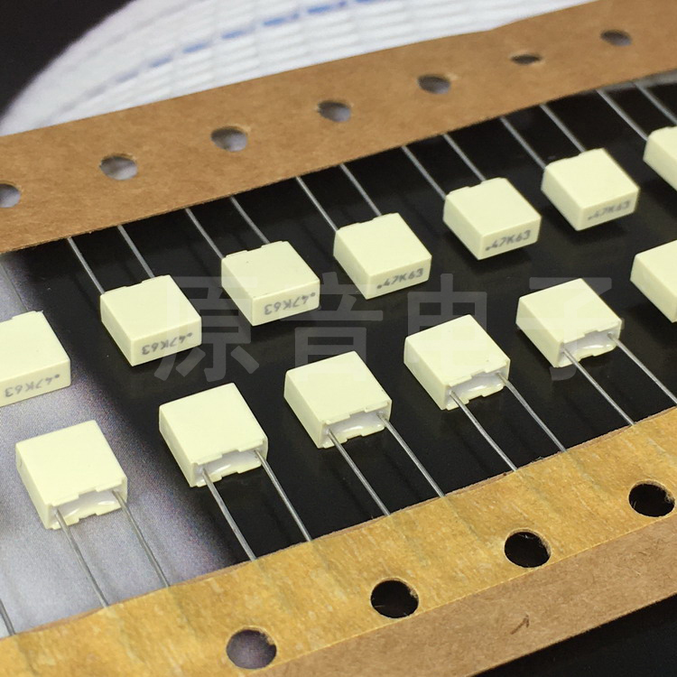 AV 0.47UF63V原装全新47J63VJ级/.47K63V/K级电容470nF474脚距5mm