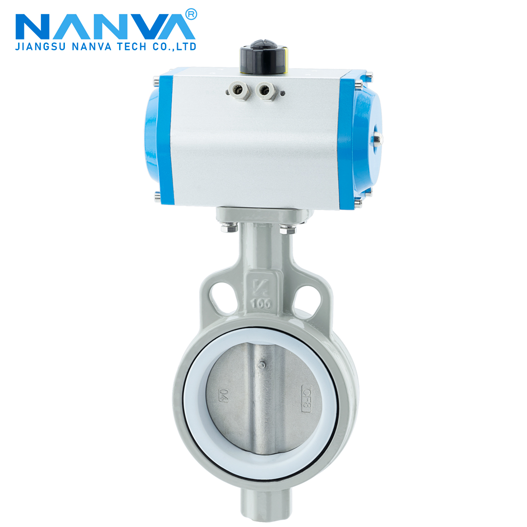 型气动四氟密封对夹蝶阀