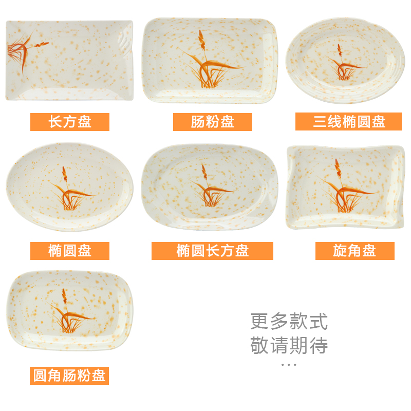 秋草肠粉碟子商用长方形
