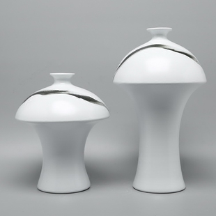 饰品 现代简约中式 陶瓷花瓶摆件 客厅电视柜插花摆设 餐桌家居软装