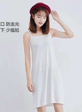 2024年新款莫代尔吊带连衣裙女夏内搭打底黑色背心长裙春秋裙子