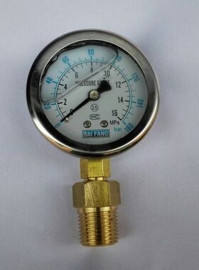 直径60mm 耐震压力表 0～160bar/0～16mpa 螺纹npt1/2 （径向）