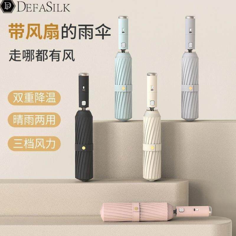 晴雨两高端带风扇雨伞全自动折叠其它玩具