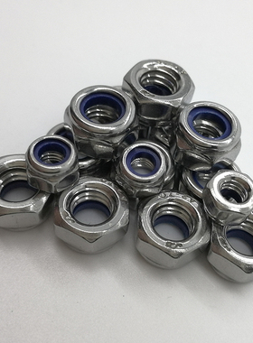 不锈钢尼龙防松螺母防滑锁紧阻尼螺帽M3M4M5M6M81012厂家止退罗帽