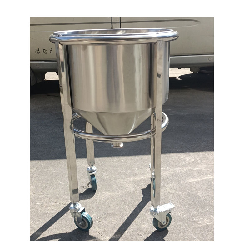 304不锈钢锥形料斗 带控制开关球阀液体粉末 定制料斗支架