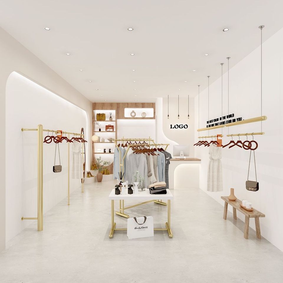 服装店展示架陈列女挂衣