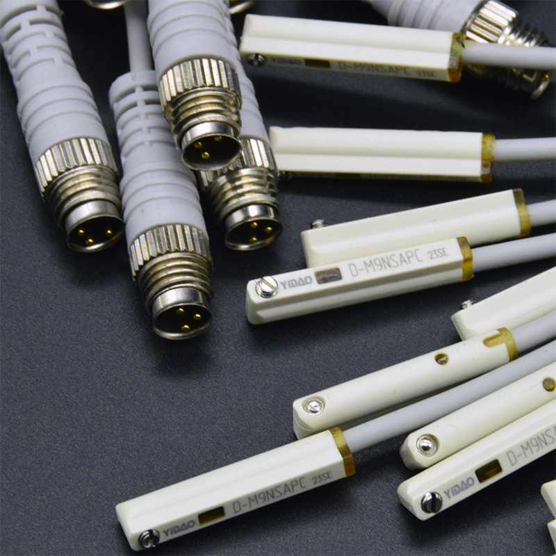 YIDAO气缸位置感应磁性开关D-M9B/N/PSAPC带M8三针航空插头NPNP