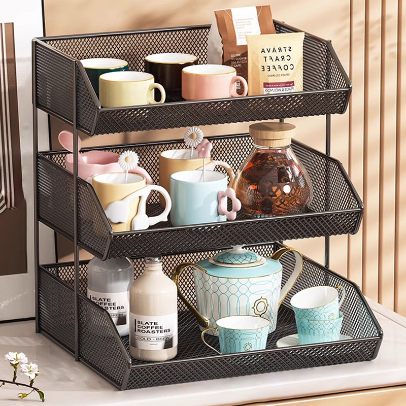 杯子收纳置物架桌面放水杯马克杯收纳盒茶具茶杯茶叶餐具储物架子