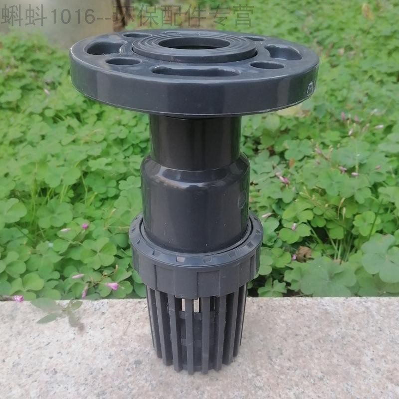 直插式/法兰式DN20/25/32/40塑料底阀UPVC底阀水泵液体单向止回阀 - 实物图