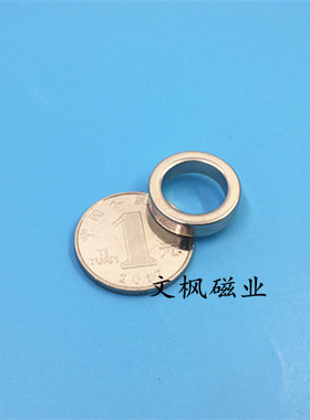 圆形强磁环D20X5-14mm稀土永磁王铷铁硼外径20mm内径14mm厚度5mm