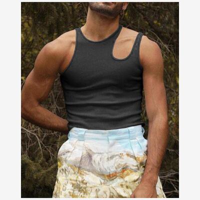 gym clothes tank top sportswear vest men欧美个性背心 无袖T恤