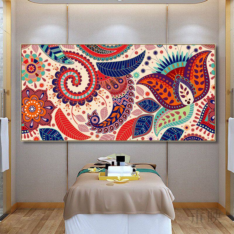 曼陀罗藏族异域风情餐厅藏式饭店装饰画波西米亚花纹西藏唐卡挂画