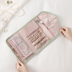 高端首饰收纳袋便携式黄金手饰包戒指项链耳环饰品防尘旅行小包