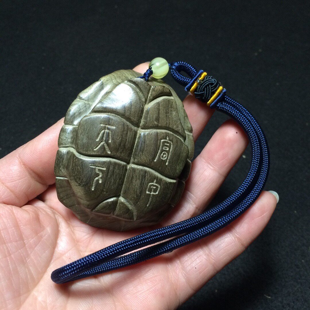 金丝楠阴沉木雕手把件富甲天下乌龟壳龟甲手把玩小件文玩挂件礼品