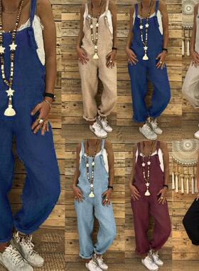 2022summer women sexy casual jumpsuit overalls long pants5XL