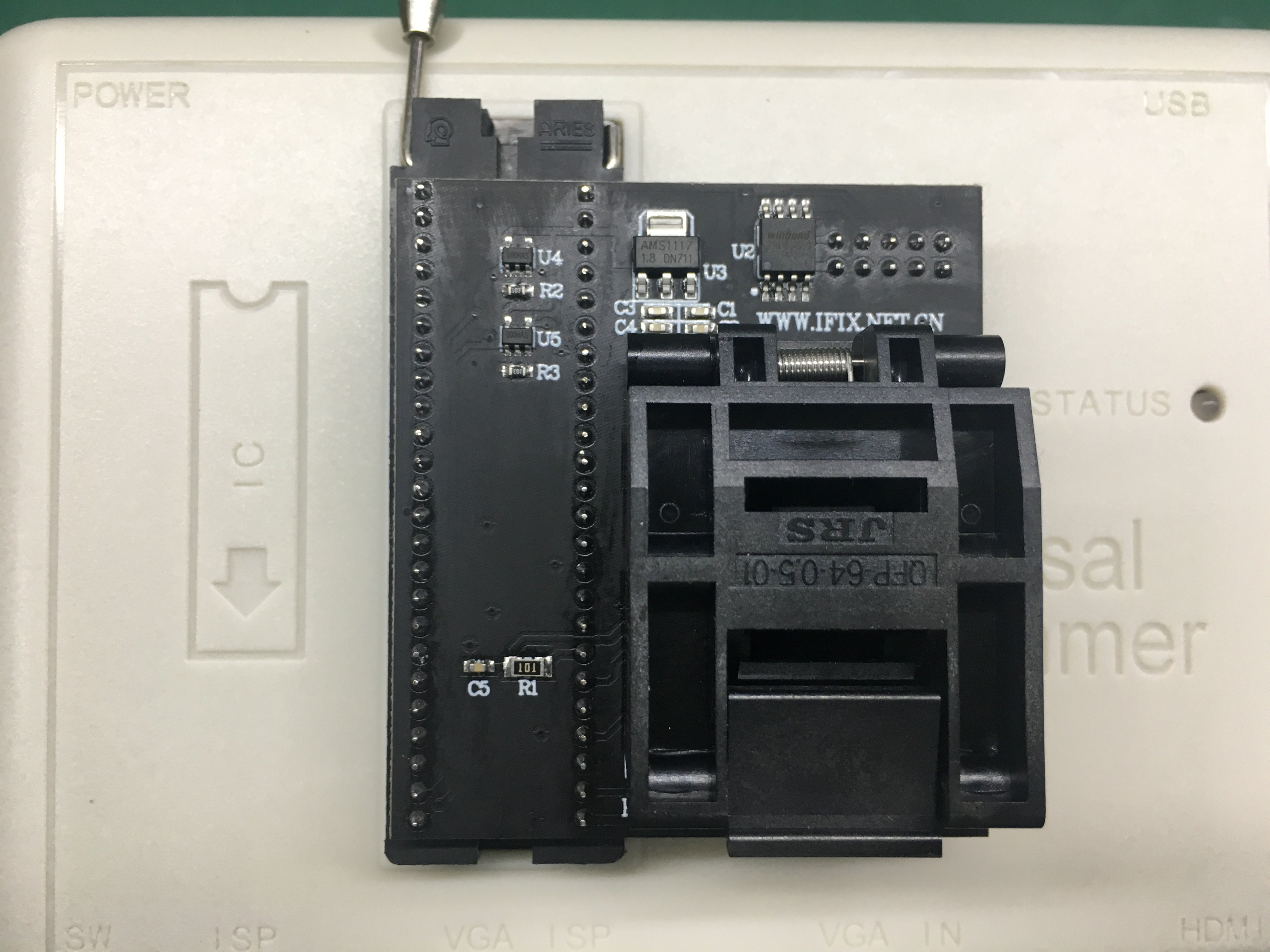 RT809H翻盖座变频空调MCU IRMCK341_343_311转接座RT-QFP64-01