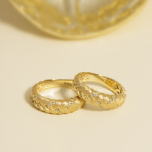 Hot selling pure silver woven ring S925 silver gold-plated