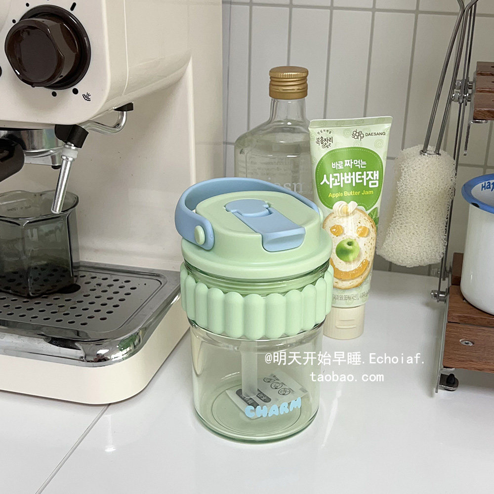 太可爱了救命啊～ins水杯夏天高颜值随行咖啡杯可爱便携吸管杯子,纺织面料/辅料/配套,服装加工设备,淘宝优惠券,粉丝福利购,淘宝优惠卷