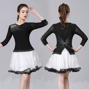 拉丁上衣女新款成人跳吉特巴蹈服装三步踩广场演出高级感