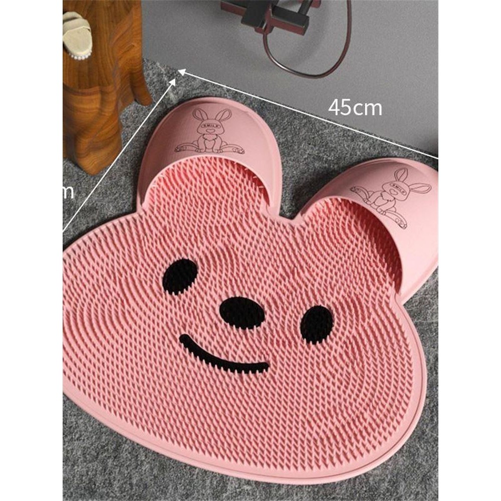 兔兔硅胶按摩脚垫浴室防滑垫子洗澡搓脚神器洗脚去死皮淋浴房地垫