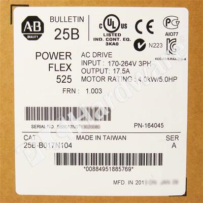 议价25B-B017N104 PowerFlex 525 交流变频器 25BB017N104