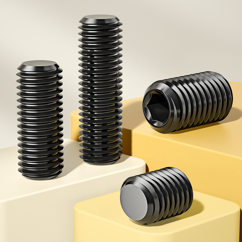 12.9级平端紧定内六角螺钉无头机米顶丝平头螺丝M3M4M5M6M8M10M12