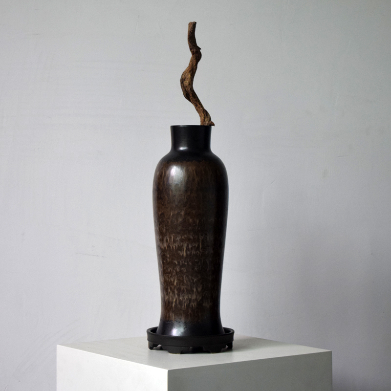 新中式陶瓷干花瓶简约家