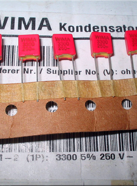 进口德国 WIMA 威马  3300pF  332 3n3 薄膜电容