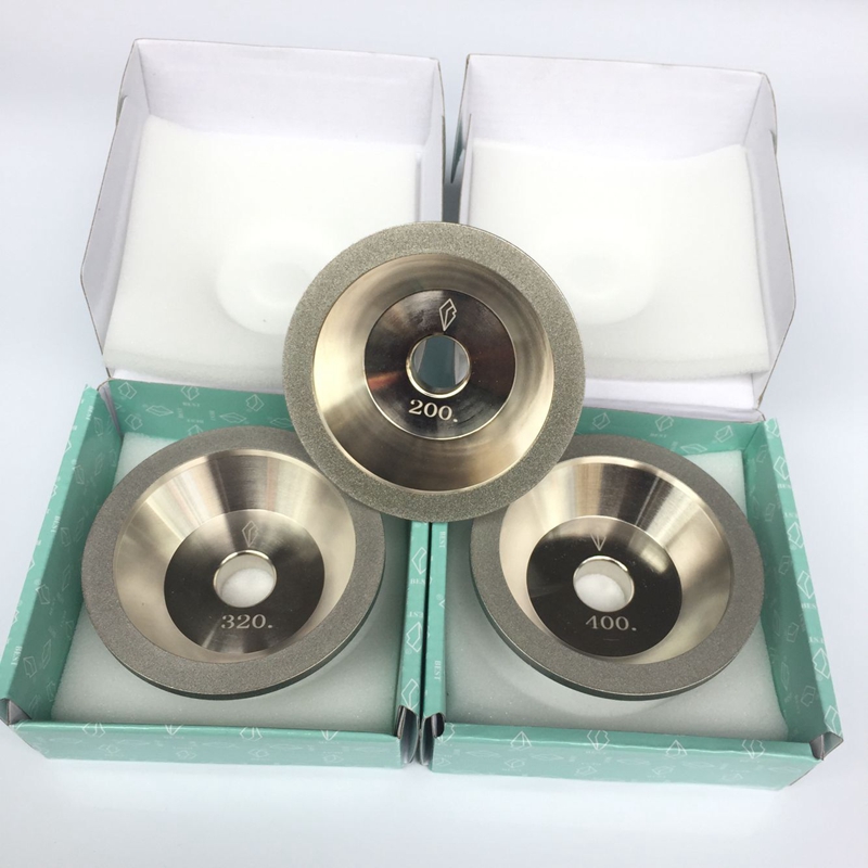 U2万能磨刀机金刚石碗型合金砂轮钨钢铣刀研磨片11C9电镀平面修磨