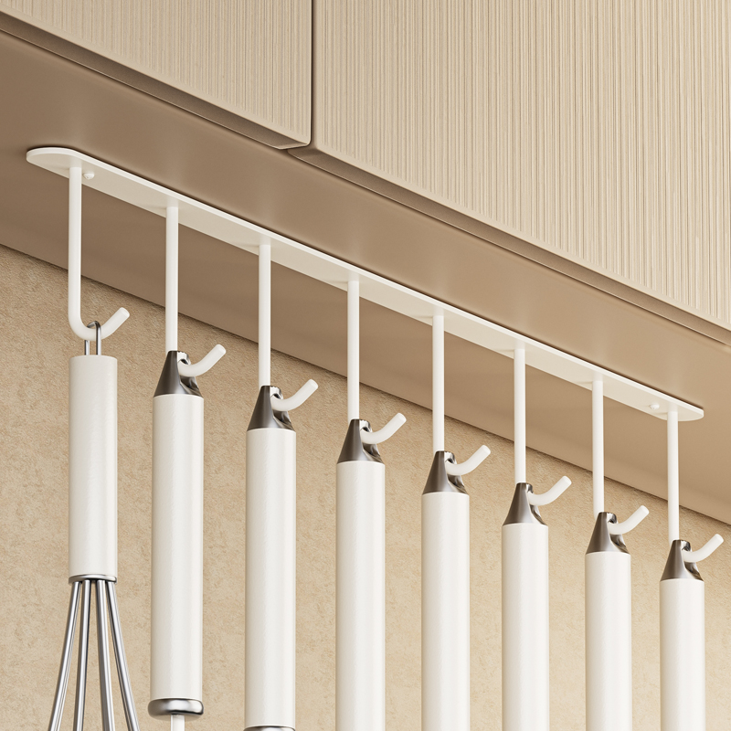 白色橱柜底板挂钩免打孔