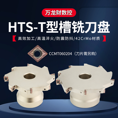 数控三面刃铣刀盘HTS铣刀盘套式T型槽刀盘10厚CCMT060204 80-160