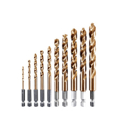 带柄麻花钻六角柄麻花钻头高速钢含钴麻花钻电动扳手专用钻头工具