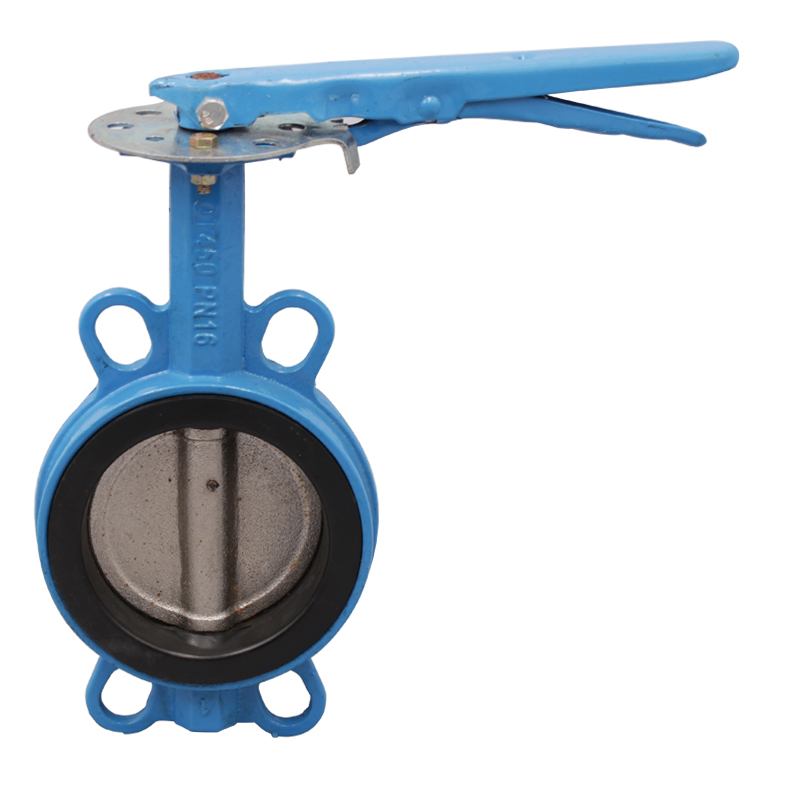 手动蝶阀铸铁对夹式柄快