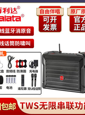 万利达M+9113声卡音响一体机便携式音箱户外直播唱K歌室内防啸叫