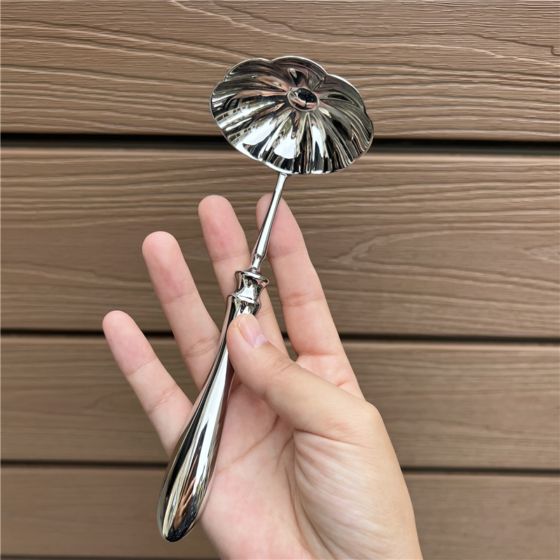 18-10不锈钢火锅勺汤勺大号盛汤长柄勺商用喝汤勺小粥勺加深勺子