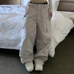 For Women Cargo Pants Clothes Yellow Trousers Autumn Winter