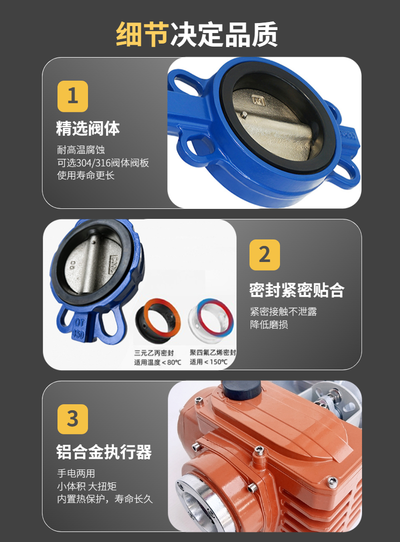 电动对夹蝶阀球墨不锈钢