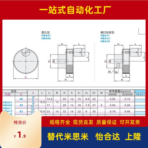 T型丝杆手轮压纹手轮转动手柄型HBA01-D40HBA02HBA11HBA12HBA16